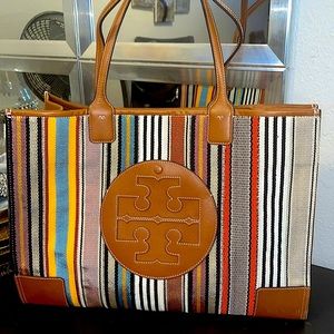Tory Burch large colorful tote.